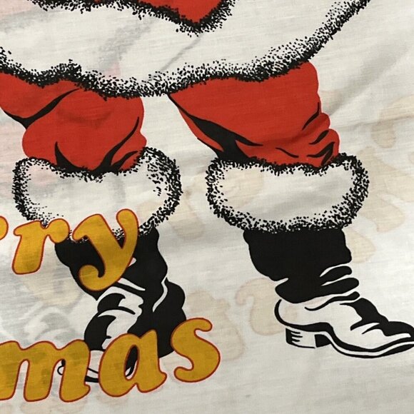 Vintage Christmas Pillowcase Santa Sack toys 50% Polyester/ cotton England - Picture 7 of 15